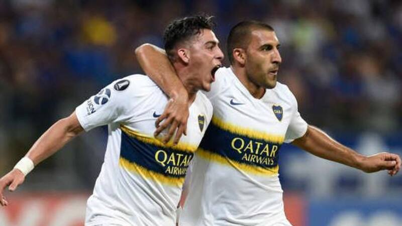 Cristian Pavón y Wanchope bila, estrellas de Boca, que esta noche recibe en la Bombonera a Palmeiras