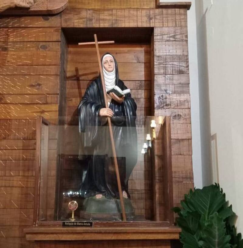 Oración a Mama Antula. Fuente: Redes Sociales.