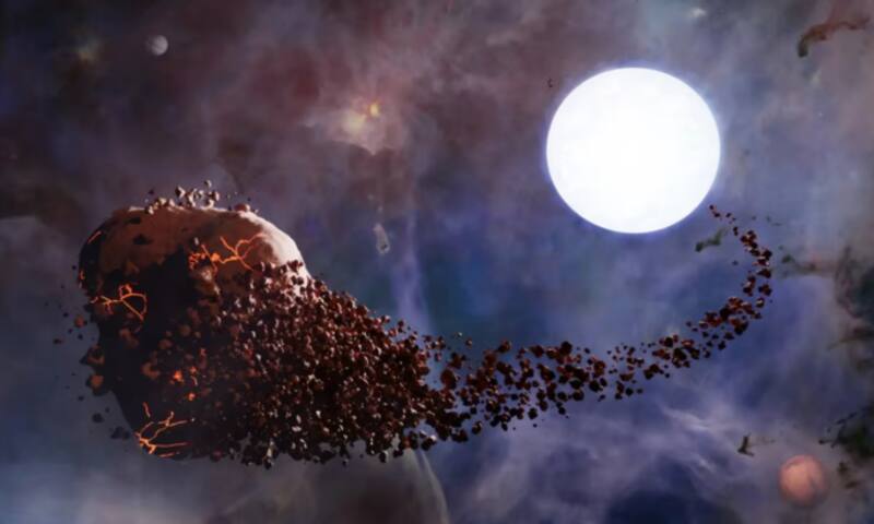 Representación de la destrucción de un planeta. Fuente: NASA.