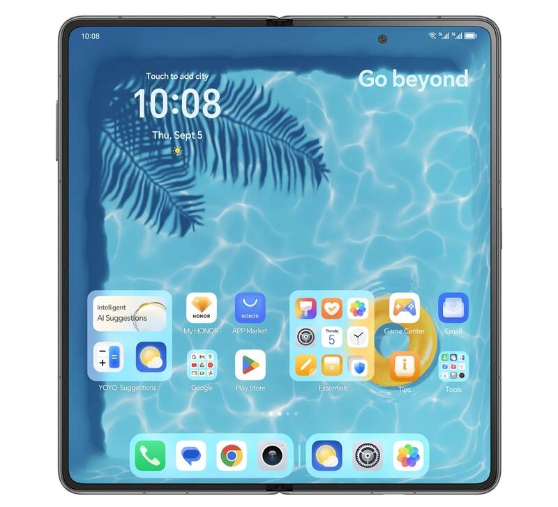 El Honor Magic V3 desplegado: su pantalla es de 7,92 pulgadas.