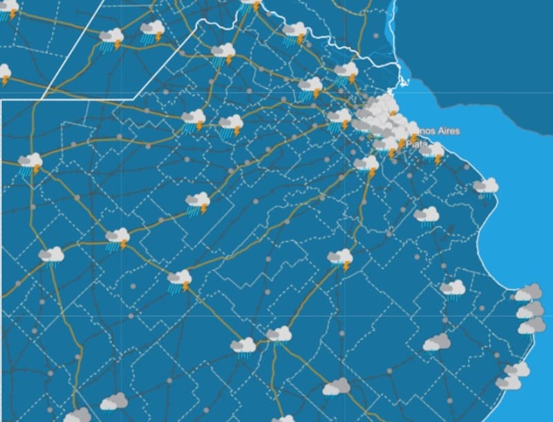 Pronóstico del clima para los primeros tres días de la semana.