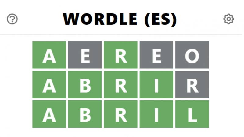 Así luce el juego Wordle.