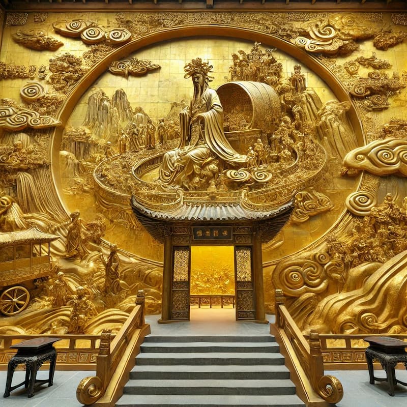 Ilustración de un taller de oro. Fuente: Bing AI.