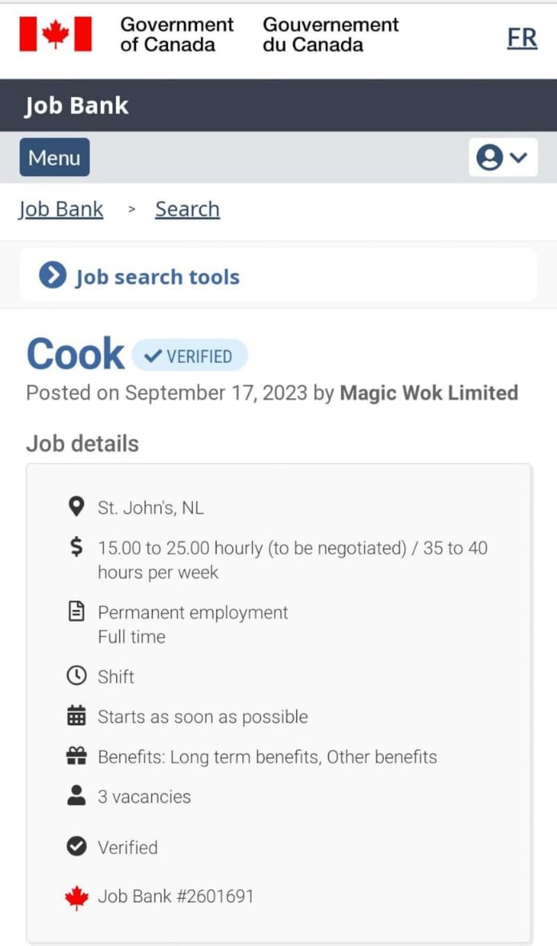 Actualmente sólo se ofrecen tres vacantes a aquellas personas que cuenten con los permisos y documentos correspondientes para trabajar en Canadá. Foto: Gobierno de Canadá.