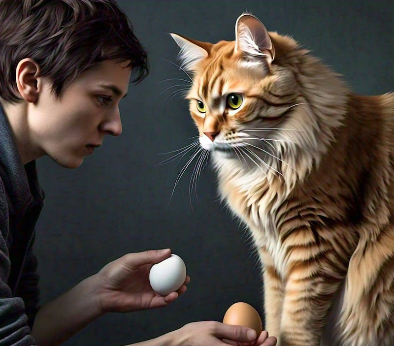 Ritual del huevo en animales. Fuente: IA Imagined.