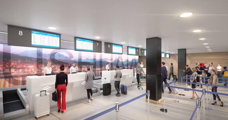 El Aeropuerto de Ushuaia incorporará mostradores de atención a pasajeros y cintas inyectoras de equipaje.