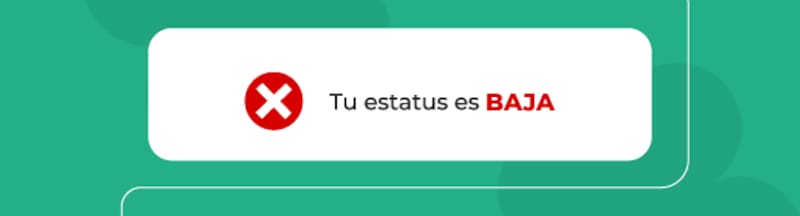 Qué significa el estatus "Baja" en la Beca Benito Juárez. Fuente: Gobierno de México.