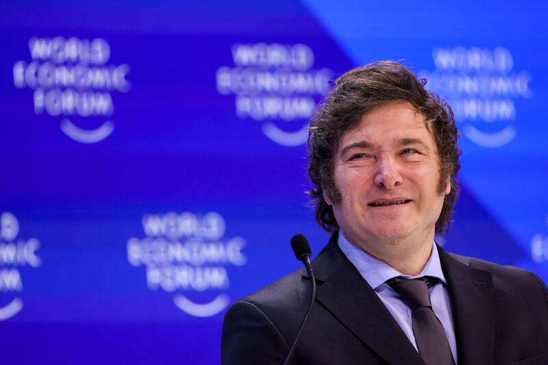 Javier Milei en el Foro de Davos de 2024