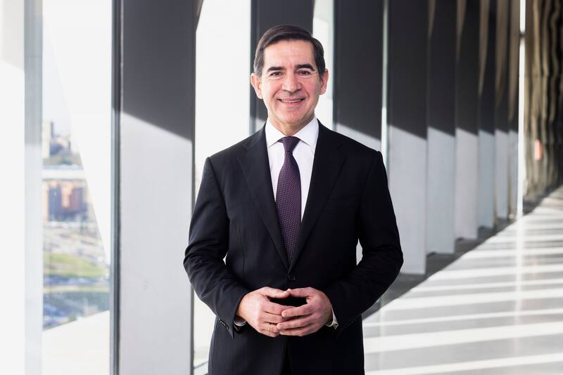 El presidente de BBVA se muestra muy activo en la "venta" de los beneficios de la OPA de la entidad que preside Banco Sabadell. Fuente: Archivo