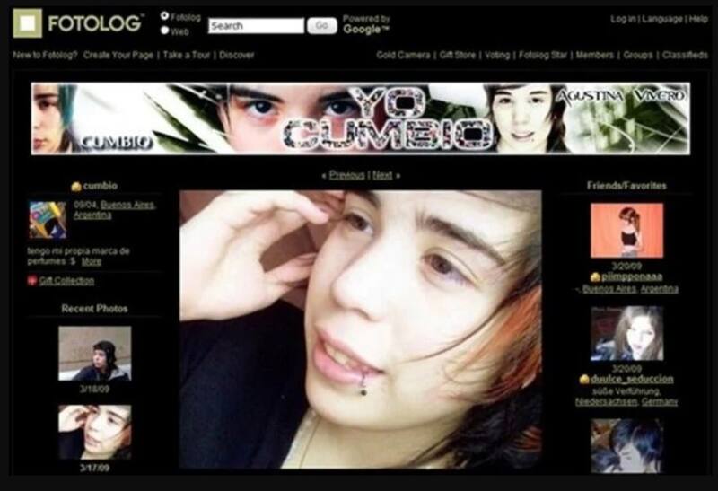 Argentina era uno de los principales mercados de Fotolog y Agustina Vivero (Cumbio), una de sus referentes.