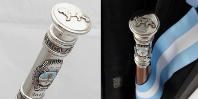 Este bastón fue filtrado por un familiar directo del diseñador original, pero no será usado por Milei.