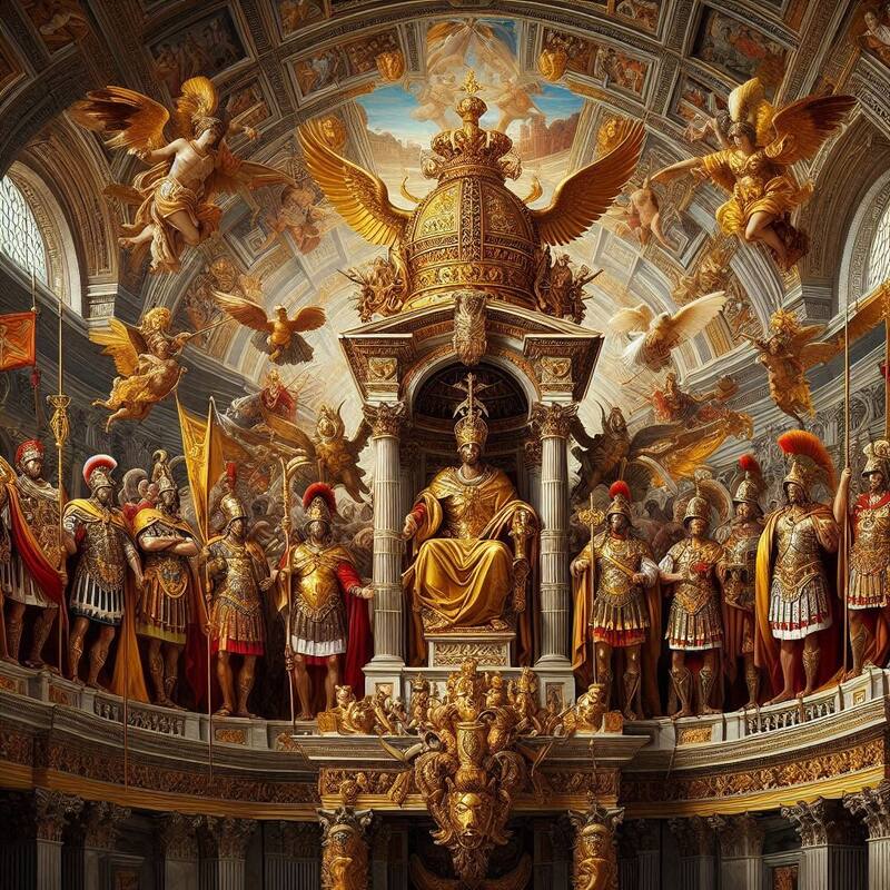 Ilustración del Imperio Romano. Fuente: Bing AI.