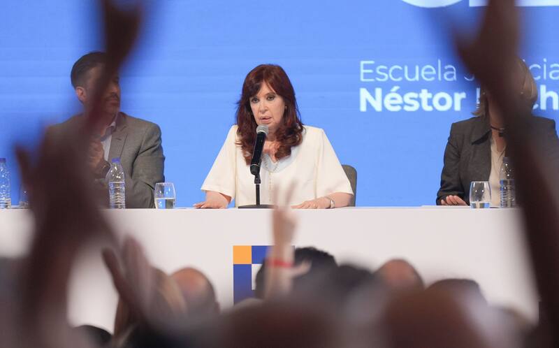 Cristina Kirchner en su último acto en el Teatro Argentino de La Plata