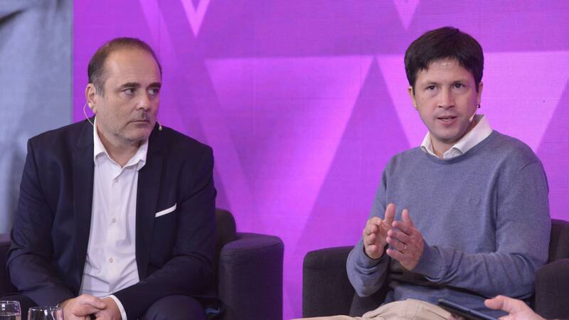 Agustín Viola, director Senior de Pymes y Emprendedores de Mercado Pago y Leandro Tangreti, director comercial corporaciones y empresas de Movistar Empresas Argentina