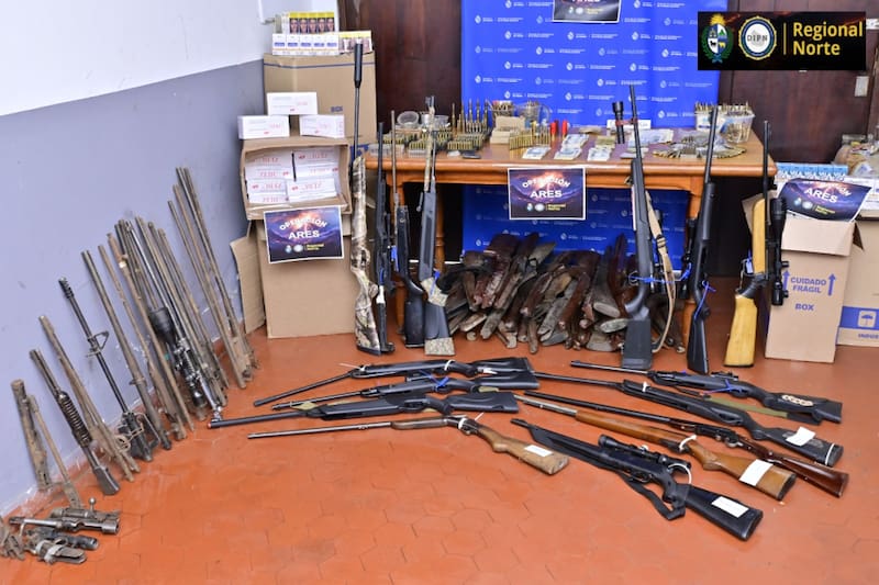 Armas y municiones incautadas