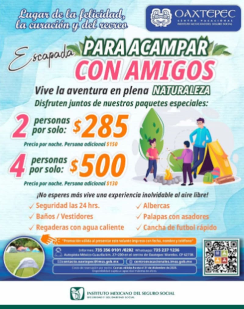 A poca distancia de la Ciudad de México, existe una opción accesible para escapar de la rutina, acampar con amigos y disfrutar de la naturaleza con servicios completos y precios bajos.