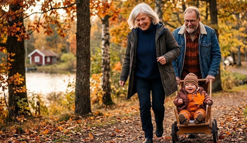 Suecia permitirá que los abuelos cobren una licencia parental por cuidar a sus nietos.