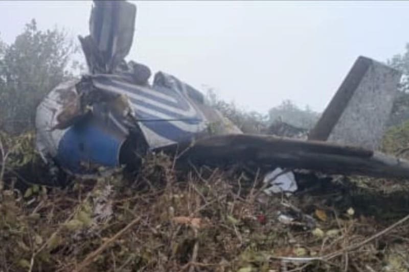 La aeronave Beechcraft 1900 de Satena quedó completamente destruida tras el impacto en zona rural de Norte de Santander.