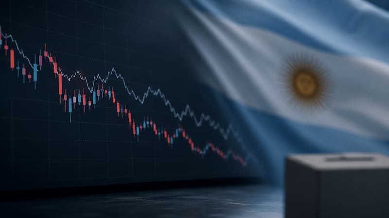 Caen las acciones argentinas (ilustración propia El Cronista)