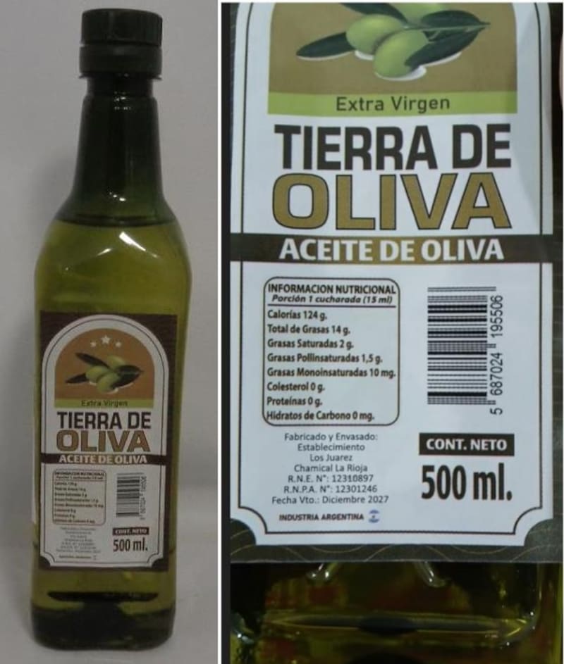 El aceite de oliva que ANMAT decidió prohibir.