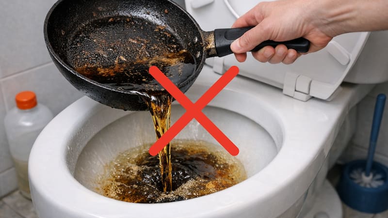 Cómo eliminar de forma correcta el aceite usado. Foto: ilustración Copilot.