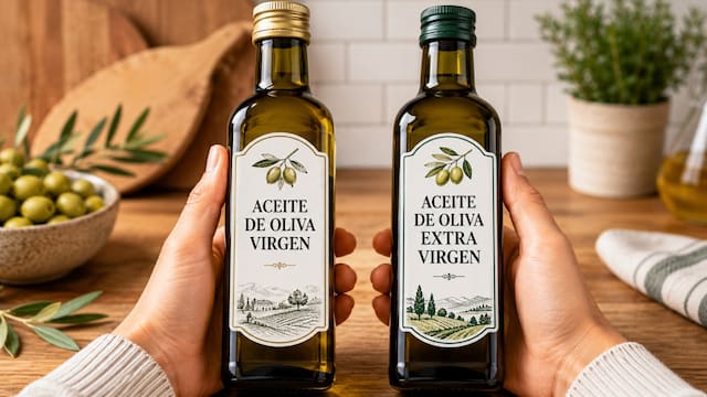 Aceite de oliva virgen o virgen extra: cuál es la diferencia y cuál conviene comprar