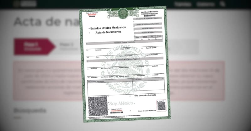 Por qué hay tres colores de actas de nacimiento en México y para qué sirve cada una. Fuente: Gobierno de México.