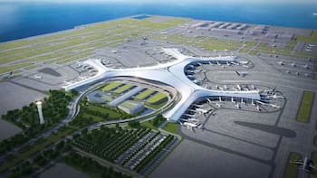 Proyectan el aeropuerto marítimo más grande del mundo: se construirá sobre una isla artificial y recibirá 80 millones de pasajeros por año