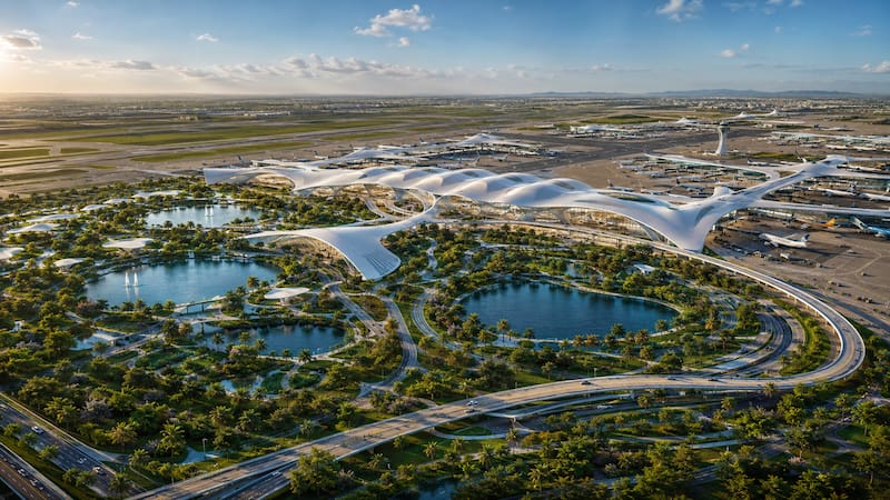 El Aeropuerto Internacional Al Maktoum aspira a convertirse en el mayor complejo aeroportuario del mundo.