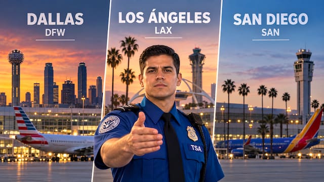 Información oficial | Aeropuertos de Dallas, Los Ángeles y San Diego permitirán el ingreso a personas que no tengan boleto de avión