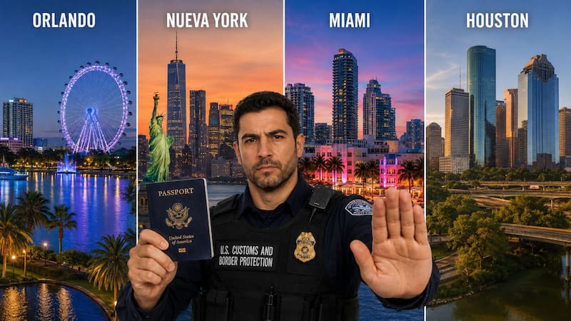 Aeropuertos de Orlando, Nueva York, Miami y Houston anularán el ingreso de ciudadanos que hayan postergado la renovación del pasaporte.