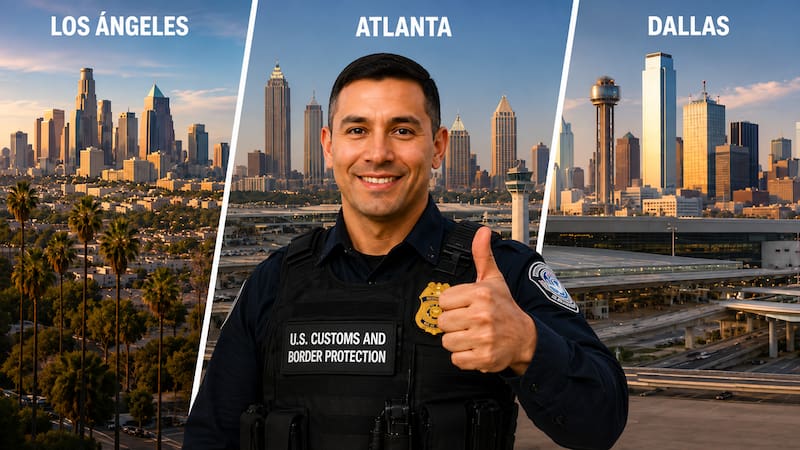 Los aeropuertos internacionales de Dallas, Los Ángeles y Atlanta son los más importantes de Estados Unidos.