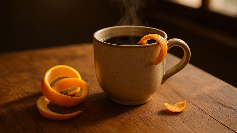 Agregarle cáscara de naranja al café | Para qué sirve y por qué lo recomiendan. Foto (IA)