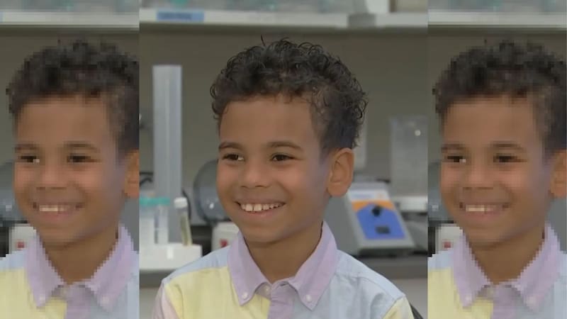 Aiden Wilkins, estudiante universitario de 9 años.