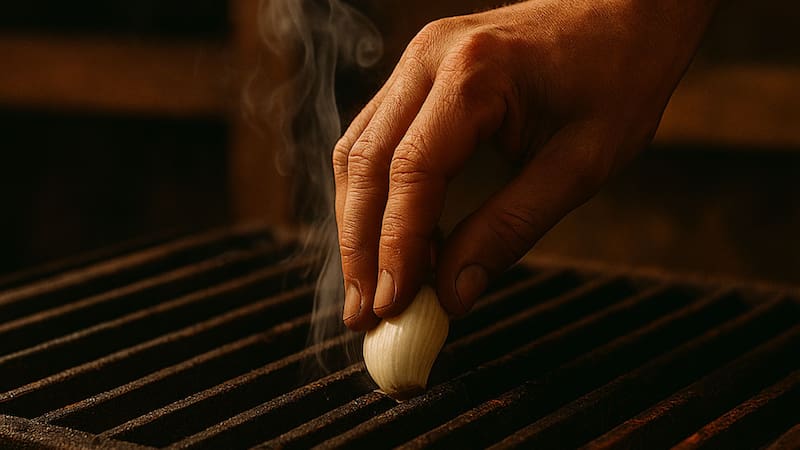Frotar ajo tiene efectos concretos sobre el sabor y la textura de la carne. Foto (IA)