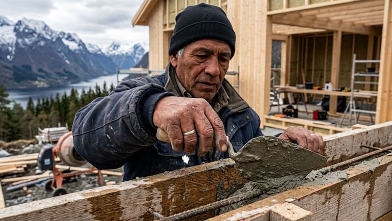 Buscan albañiles para vivir en una ciudad de Noruega: ofrecen sueldos de hasta 6.500 euros y miles de vacantes disponibles. (Imagen ilustrativa)