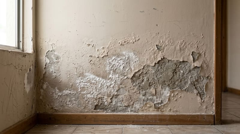 Un albañil enseña cómo arreglar una pared húmeda con una técnica fácil sin derribar toda la mampostería.