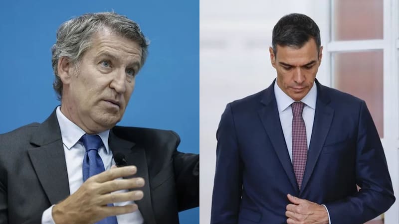 Albert Núñez Feijóo apuntó contra Pedro Sánchez por decir que “no a la guerra pero sí al dinero que les da”. Foto: EFE