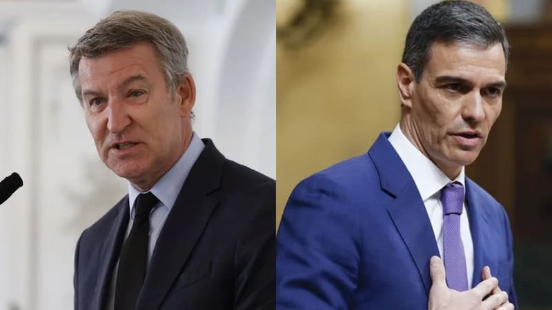 Albert Núñez Feijóo apuntó contra Pedro Sánchez por decir que “no a la guerra pero sí al dinero que les da”. Foto: EFE