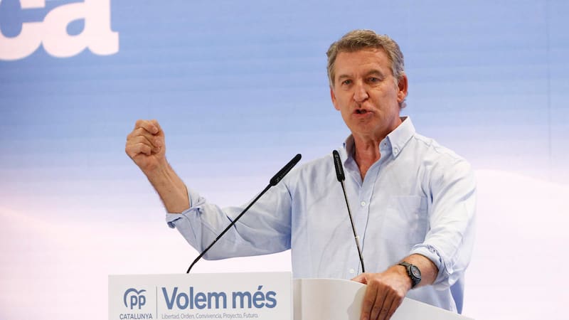Alberto Núñez Feijóo acusó al gobierno de Pedro Sánchez de “caudillismo” y espera que Cataluña sea “la llave” para un cambio de presidencia