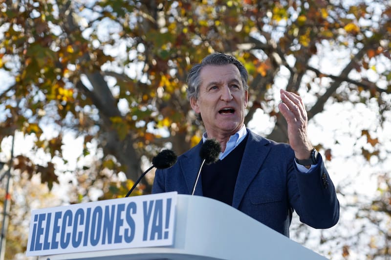 Feijóo acusó al Gobierno de corrupción institucional y exigió su salida inmediata del poder.