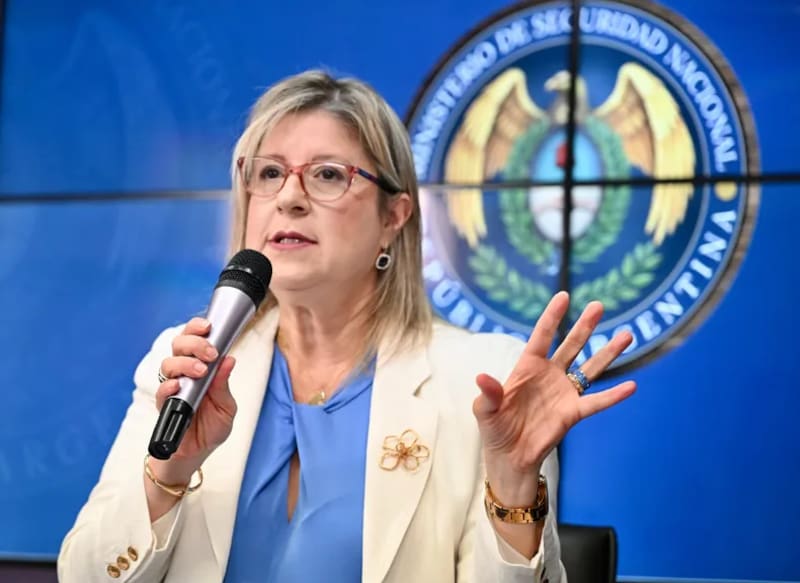 Alejandra Monteoliva, la ministra de Seguridad Nacional, encargada de llevar a cabo los controles migratorio de la Agencia Nacional Migratoria.