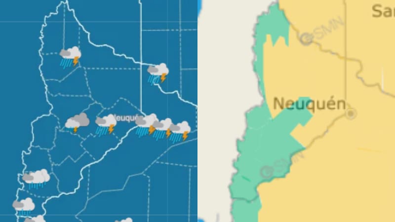 El Servicio Meteorológico Nacional (SMN) activó una alerta amarilla ante la previsión de tormentas de variada intensidad.