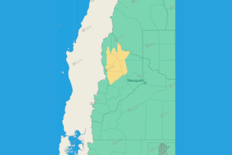 El SMN emitió una alerta amarilla por tormentas para este viernes 16 de octubre en Neuquén.