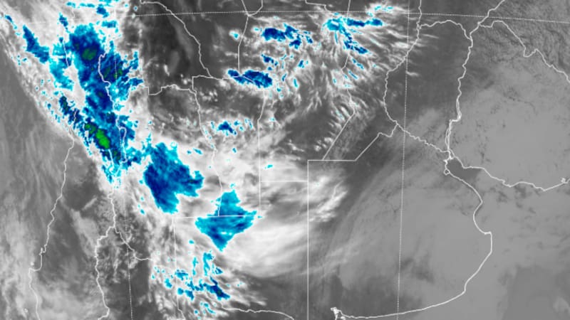 Alerta amarilla por tormentas y vientos.