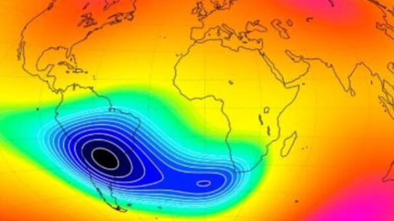 Alerta en Argentina: la NASA advirtió que una anomalía está creciendo y podría traer graves consecuencias. Foto: NASA