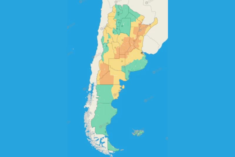 El SMN emitió una alerta naranja por tormentas en 10 provincias.