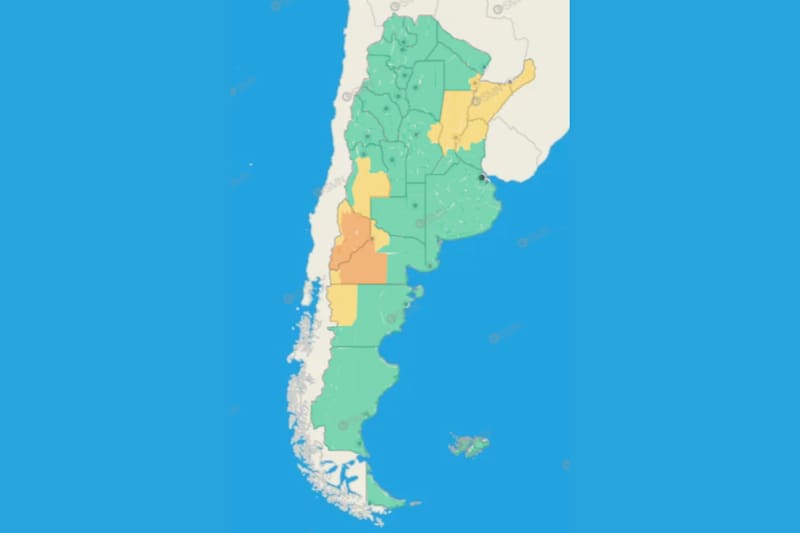 El SMN emitió una alerta naranja para Neuquén y Río Negro.