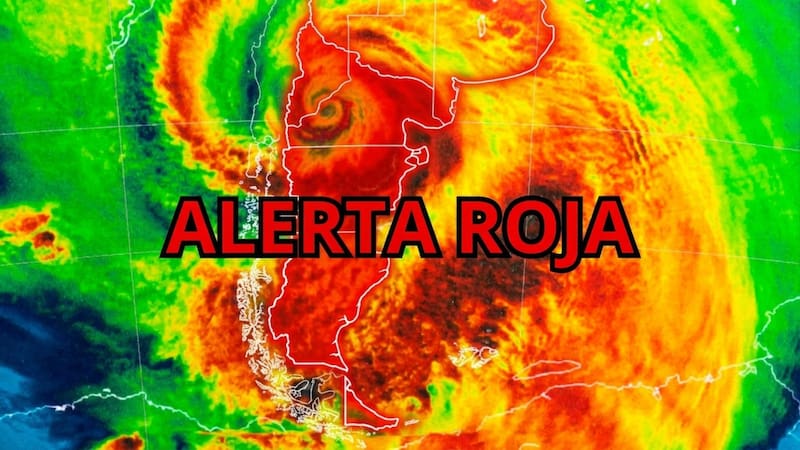 Se aproxima el diluvio del año: 24 horas de caída de granizo y fuertes ráfagas de viento de más de 90km/h en el sur del país. (Imagen creada por IA)