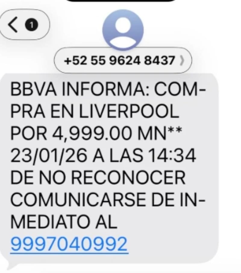 Alertan posible estafa a clientes de BBVA en México